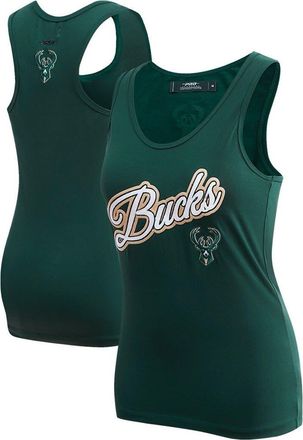 Pro Standard Womens Pro Standard Hunter Green Milwaukee Bucks Script Tank Top at Nordstrom, Size Large