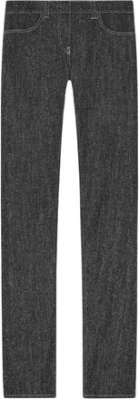 Courr&egrave;ges Snap Denim Tweed Straight Jeans - Dames - Regular Fit Jeans - Zwart - W24 - Denim - Jeans