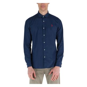 U.S.Polo Association U.S. Polo Assn., Casual Shirts, male, Blue, Size: XL Casual Shirts