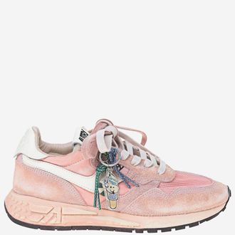 Autry Pink Lace Up Sneakers