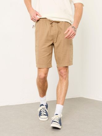 Fat Face FatFace Padstow Dark Natural Pull On Garment Dye Utility Shorts