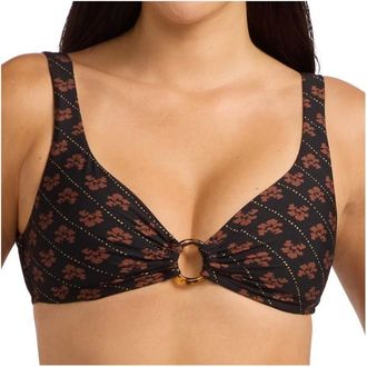 Seafolly Batik Bloom Multifit Ring Front Tank Bikini-Top f&uuml;r Damen | schwarz