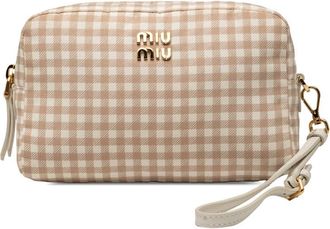 Miu Miu Pre-owned Miu Miu Nylon Vichy Wristlet Pouch Ladies VO64W1C7UW0OGLJR