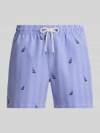 Ralph Lauren Regular Fit Badehose mit Stickereien in Marine, Gr&ouml;&szlig;e XXL