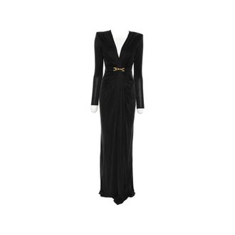 Elisabetta Franchi Gowns, female, Black, Size: XS Red Carpet Dress