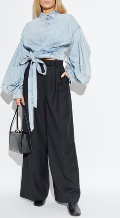 Zimmermann Denim Shirt With Decorative Tie Detailing, Womens, Light Blue