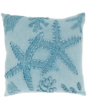 Saro Lifestyle Stonewashed Starfish Pillow