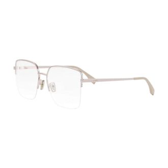 Fendi FE50091U Square Semi Rim Eyeglasses - Gold