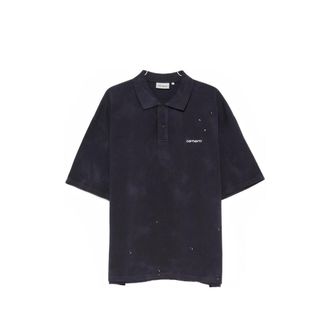 Carhartt Work in Progress Paint-splatter Logo-embroidered Polo Shirt
