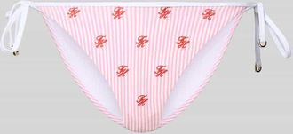 Tommy Hilfiger Bikinihose aus Seesucker mit Bindeb&auml;ndern in Rosa, Gr&ouml;&szlig;e XL