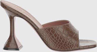 Amina Muaddi Mules Lupita in pelle stampa cocco