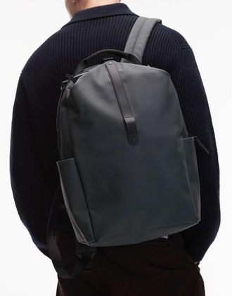 Rains 14890 - Zaino waterproof grigio scuro con clip frontale