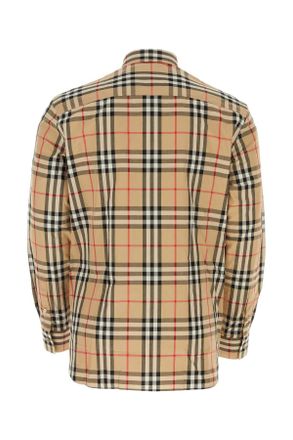 Burberry Mens Embroidered Poplin Shirt Archivebeigeipchk Cotton Camicie