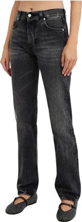 Haikure Cleo Relaxed Fit Jeans - Dames - Slim Fit Jeans - Zwart - W26 - Katoen - Jeans