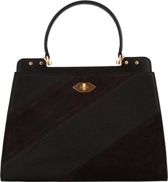 Pourchet Le Trianon Daim - Dames - Handtassen - Zwart - ONE Size - Su&egrave;de - Tassen