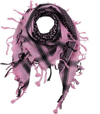 Freak Scene Kufiya - pink - black - 40x40 inch - Shemagh - Arafat scarf Palestinian PLO Pali-scarf - 100% cotton