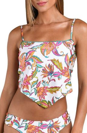 Sunshine 79 Wild Vines Sweetheart Tankini Top in White Multi at Nordstrom, Size 12