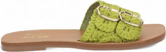 Love Rio Womens Bailey Vintage Crochet Sandal In Green
