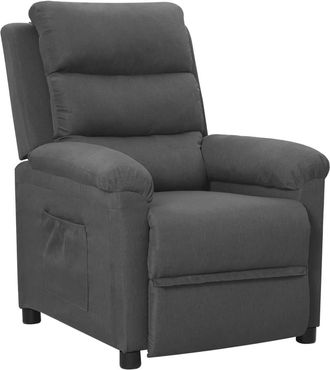 vidaXL Sill&oacute;n Reclinable De Tela Gris Oscuro Vidaxl