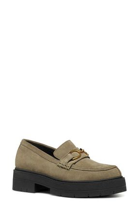 Geox Spherica Platform Bit Loafer in Dark Green at Nordstrom, Size 39