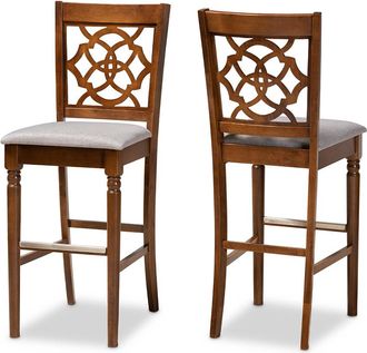 Baxton Studio Alexandra 2-Piece Bar Stool Set