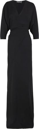 Cortana V-neck quarter-sleeve dress - women - Fabric - 38 - Black