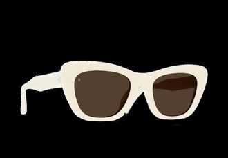 Raen Optics Womens Kimma Cat Eye Sunglasses In New Blonde / Vibrant Brown