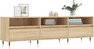 Berkfield Home TV Cabinet Sonoma Oak 150x30x44.5 cm Engineered Wood in Light Tan