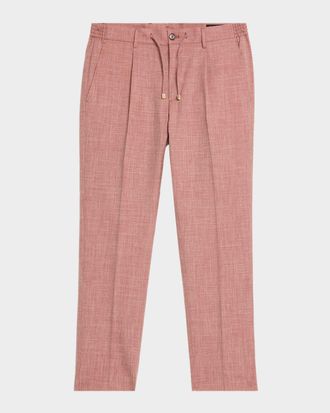 Stefano Ricci Men & apos;s Linen-Blend Drawstring Trousers