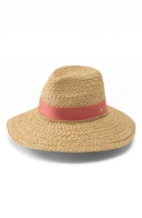 Helen Kaminski Leoni Raffia Straw Sun Hat in Natural/Pomelo at Nordstrom Rack