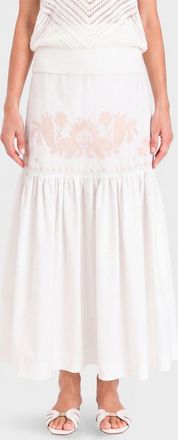 Twin-Set Gonna in cotone ricamata