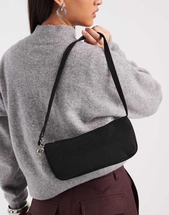Baggu Pochette in nylon nera-Nero