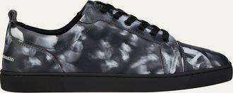 Christian Louboutin Mens Louis Jr Canopee Leather Low-Top Sneakers