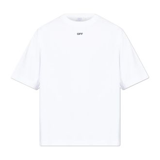 Off-white T-Shirts, male, White, Size: 2XL Logo T-shirt
