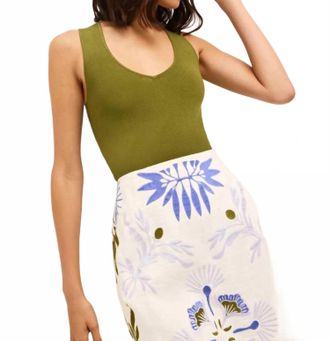 Marie Oliver Miranda Knit Tank Top In Pesto