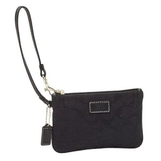 Coach Pre-owned Clutches, female, Black, Size: ONE SIZE Pre-owned Signature Canvas Clutch
