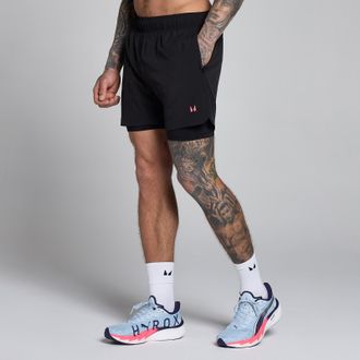 MyProtein Short tejido Training de 5 2 en 1 para hombre de MP - Negro/Rosa vibrante - XS