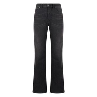 Diesel Flared Jeans, male, Black, Size: W30 Denim pants with a versatile style