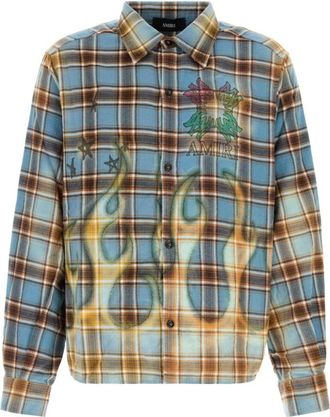 Amiri Blue Graphic Logo Shirt