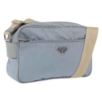 Prada Pre-owned Vintage Nylon Shoulder Bag - Dames - Pre-owned - Blauw - Maat: ONE Size Nylon