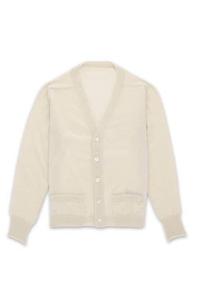 Fortela Lynch Cashmere Cardigan in Cream at Nordstrom, Size X-Large Eu