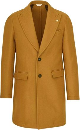 Manuel Ritz Jassen, Heren, Bruin, XL, Wol, Slim Fit Jas