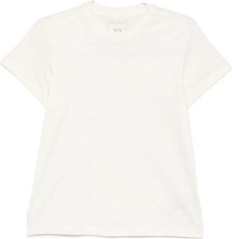 Yohji Yamamoto Logo T-shirt - Dames - T-shirts - Wit - XS - Katoen - Tops