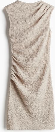 H&M Drapiertes Bodycon-Kleid - Helles Graubraun