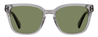 Ferragamo SF1040SCP Square Keyhole Bridge Sunglasses - Gray