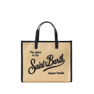 MC2 Saint Barth Tote Bags, female, Beige, Size: ONE SIZE Vivian Medium Effetto Paglia Bag