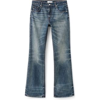 Mango Flare Leg Jeans in Dark Vintage Blue at Nordstrom Rack, Size 2