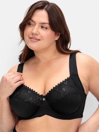 Sheego Minimizer-BH SHEEGO, Damen, Gr. 11,5, Cup C, schwarz, 82% Polyamid, 18% Elasthan, BHs Minimizer-BH