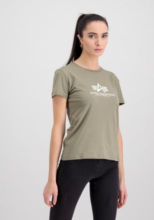 Alpha Industries T-Shirt ALPHA INDUSTRIES New Basic T-Shirt BL W, Damen, Gr. XS, gr&uuml;n (olive), Obermaterial: 100% Baumwolle, Shirts T-Shirt