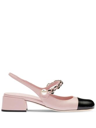 Miu Miu Leather Slingback Pumps